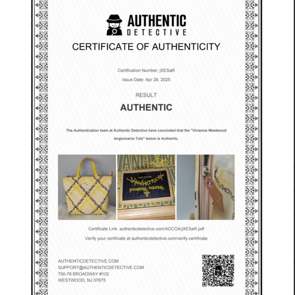 Vivienne Westwood Anglomania canvas tote w/COA EUC - Picture 10 of 10